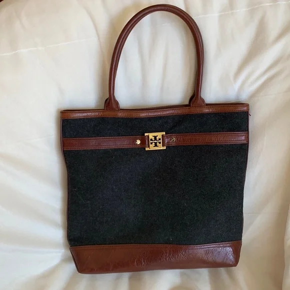 Tory Burch Bags Tory Burch Ambrose Grey Flannel Tote Poshmark